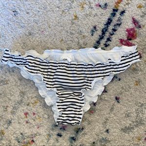 H&M Navy and White Striped Bikini Bottom